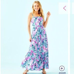Lilly Pulitzer Aviana Maxi Dress  Peacock Blue